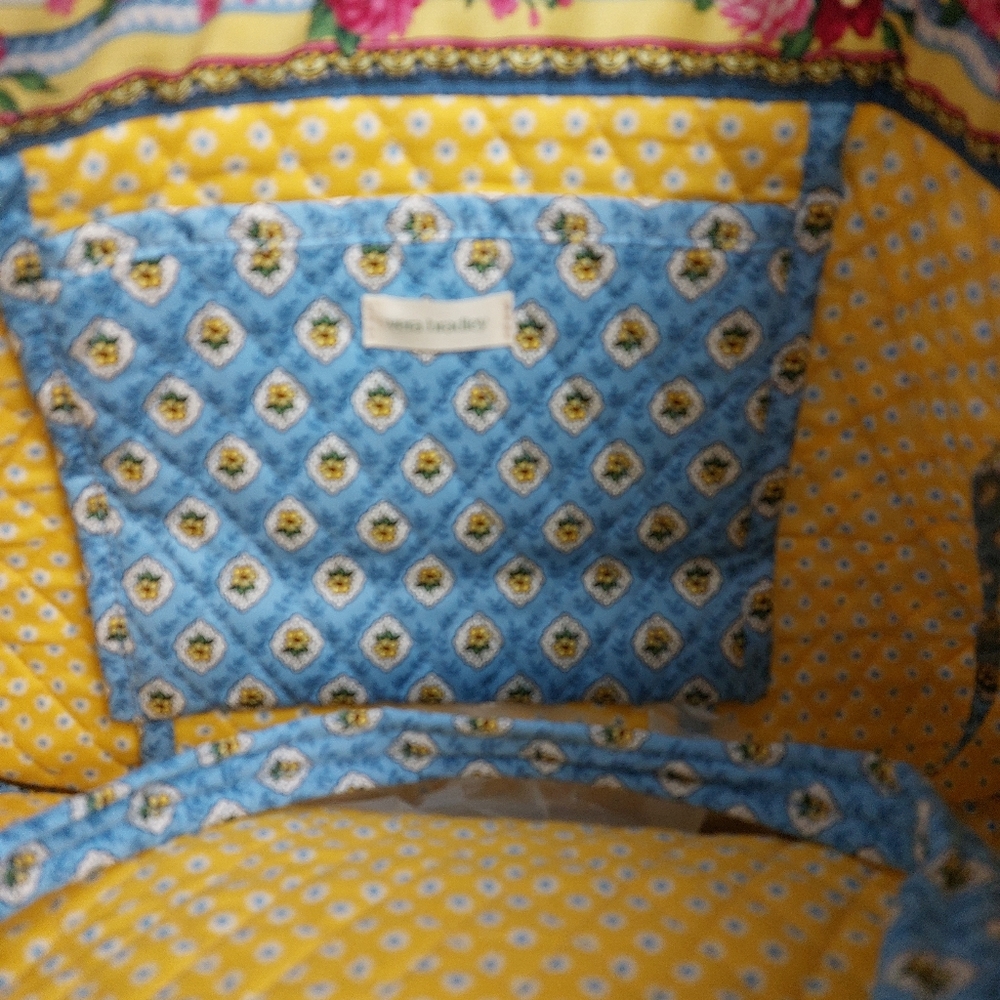 Vera Bradley Heritage Collection Button Tote NWT Elizabeth Blue - Picture 3 of 4